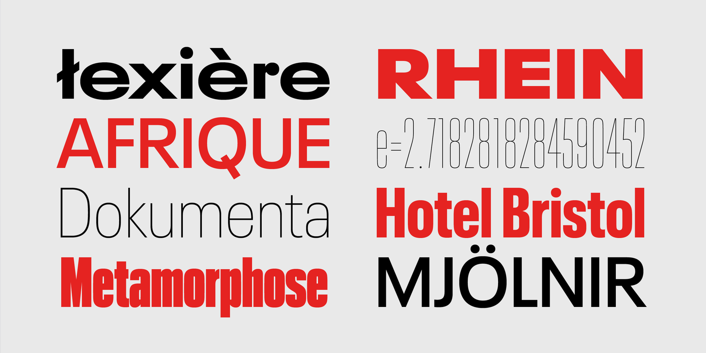 Neue Plak Condensed Thin Font preview